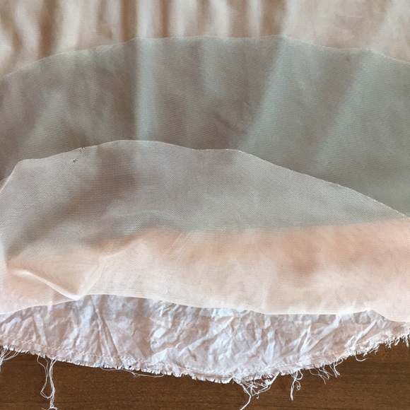 Vintage Y2K Lux brand tulle mesh silver sequin skirt ethereal pixie ballerina 🩰 - Picture 4 of 15